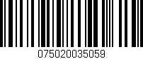 Código de barras (EAN, GTIN, SKU, ISBN): '075020035059'