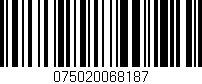 Código de barras (EAN, GTIN, SKU, ISBN): '075020068187'