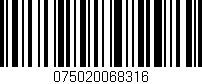 Código de barras (EAN, GTIN, SKU, ISBN): '075020068316'