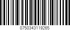 Código de barras (EAN, GTIN, SKU, ISBN): '0750343119265'