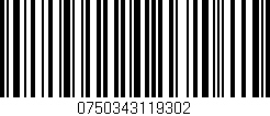 Código de barras (EAN, GTIN, SKU, ISBN): '0750343119302'