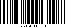 Código de barras (EAN, GTIN, SKU, ISBN): '0750343119319'
