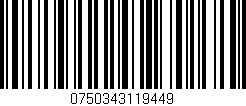 Código de barras (EAN, GTIN, SKU, ISBN): '0750343119449'