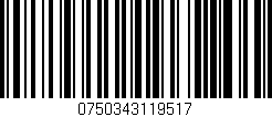 Código de barras (EAN, GTIN, SKU, ISBN): '0750343119517'