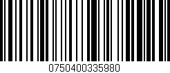 Código de barras (EAN, GTIN, SKU, ISBN): '0750400335980'