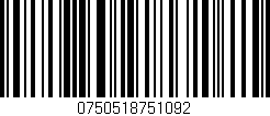 Código de barras (EAN, GTIN, SKU, ISBN): '0750518751092'