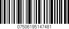 Código de barras (EAN, GTIN, SKU, ISBN): '07506195147481'