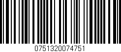 Código de barras (EAN, GTIN, SKU, ISBN): '0751320074751'