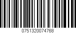 Código de barras (EAN, GTIN, SKU, ISBN): '0751320074768'