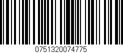 Código de barras (EAN, GTIN, SKU, ISBN): '0751320074775'