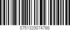 Código de barras (EAN, GTIN, SKU, ISBN): '0751320074799'