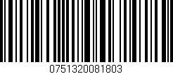 Código de barras (EAN, GTIN, SKU, ISBN): '0751320081803'