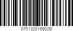 Código de barras (EAN, GTIN, SKU, ISBN): '0751320189028'