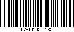 Código de barras (EAN, GTIN, SKU, ISBN): '0751320300263'