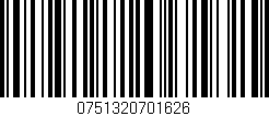 Código de barras (EAN, GTIN, SKU, ISBN): '0751320701626'
