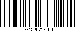 Código de barras (EAN, GTIN, SKU, ISBN): '0751320715098'