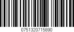 Código de barras (EAN, GTIN, SKU, ISBN): '0751320715890'