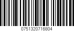 Código de barras (EAN, GTIN, SKU, ISBN): '0751320716804'