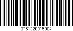 Código de barras (EAN, GTIN, SKU, ISBN): '0751320815804'