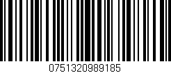 Código de barras (EAN, GTIN, SKU, ISBN): '0751320989185'