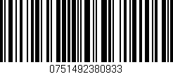 Código de barras (EAN, GTIN, SKU, ISBN): '0751492380933'