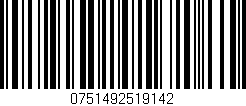 Código de barras (EAN, GTIN, SKU, ISBN): '0751492519142'