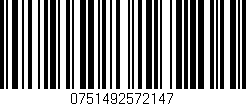 Código de barras (EAN, GTIN, SKU, ISBN): '0751492572147'