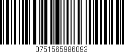 Código de barras (EAN, GTIN, SKU, ISBN): '0751565986093'
