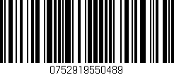 Código de barras (EAN, GTIN, SKU, ISBN): '0752919550489'