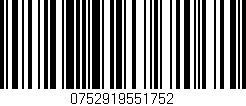 Código de barras (EAN, GTIN, SKU, ISBN): '0752919551752'