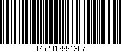 Código de barras (EAN, GTIN, SKU, ISBN): '0752919991367'