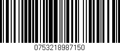 Código de barras (EAN, GTIN, SKU, ISBN): '0753218987150'