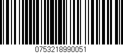 Código de barras (EAN, GTIN, SKU, ISBN): '0753218990051'