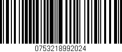Código de barras (EAN, GTIN, SKU, ISBN): '0753218992024'