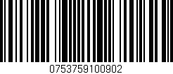 Código de barras (EAN, GTIN, SKU, ISBN): '0753759100902'