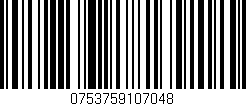 Código de barras (EAN, GTIN, SKU, ISBN): '0753759107048'