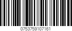 Código de barras (EAN, GTIN, SKU, ISBN): '0753759107161'