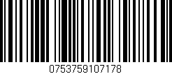 Código de barras (EAN, GTIN, SKU, ISBN): '0753759107178'