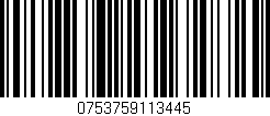 Código de barras (EAN, GTIN, SKU, ISBN): '0753759113445'