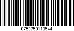 Código de barras (EAN, GTIN, SKU, ISBN): '0753759113544'