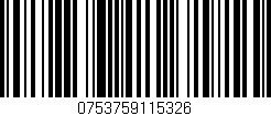 Código de barras (EAN, GTIN, SKU, ISBN): '0753759115326'