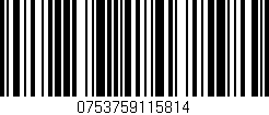 Código de barras (EAN, GTIN, SKU, ISBN): '0753759115814'