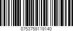 Código de barras (EAN, GTIN, SKU, ISBN): '0753759119140'