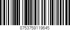 Código de barras (EAN, GTIN, SKU, ISBN): '0753759119645'