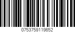 Código de barras (EAN, GTIN, SKU, ISBN): '0753759119652'