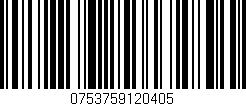 Código de barras (EAN, GTIN, SKU, ISBN): '0753759120405'