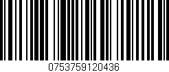 Código de barras (EAN, GTIN, SKU, ISBN): '0753759120436'