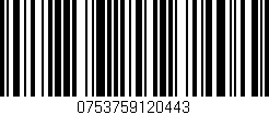 Código de barras (EAN, GTIN, SKU, ISBN): '0753759120443'