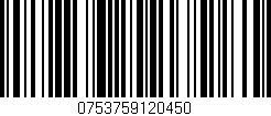 Código de barras (EAN, GTIN, SKU, ISBN): '0753759120450'