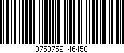 Código de barras (EAN, GTIN, SKU, ISBN): '0753759146450'